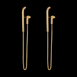 LUSH 18k GOLD PLATED STAINLESS STEEL CHAIN LONG EARRINGS