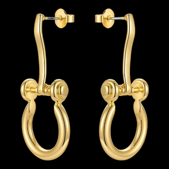 LUSH 18k GOLD PLATED BRASS BUCKLE EARRINGS