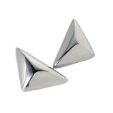 LUSH 18K GOLD PLATED SMOOTH GEOMETRIC TRIANGLE EARRINGS