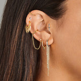 LUSH 925 SILVER 18K GOLD PLATED TASSEL EARING