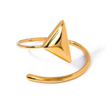 LUSH 18K GOLD PLATED SMOOTH GEOMETRIC TRIANGLE BRACELET