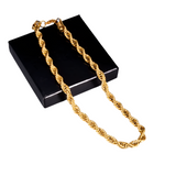 LUSH 18K GOLD PLATED STAINLESS STEEL 8MM CUBAN CHAIN NECKLACE