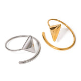 LUSH 18K GOLD PLATED SMOOTH GEOMETRIC TRIANGLE BRACELET