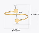 LUSH 18k GOLD PLATED STAINLESS STEEL GEOMETRIC BRACELET