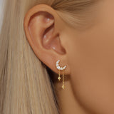 LUSH 925 SILVER MOON SINGLE EARRING