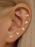 LUSH 925 SILVER 5 PCS EARING STUDS