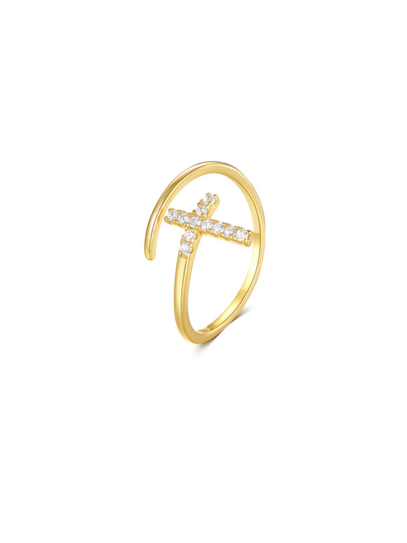 LUSH 925 SIRVER CROSS RING