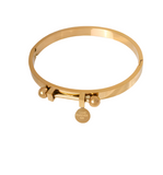 LUSH 18K GOLD PLATED STAINLESS STEEL BALL LOVE BRACELET