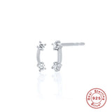 LUSH 925 SILVER 18K Gold Hypoallergenic Shiny Zircon Earrings